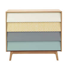 Livraison à domicile ou en point de retrait : Commode Vintage En Bois Multicolore L 90 Cm Fjord Maisons Du Monde Commode Vintage Mobilier De Salon Relooking De Mobilier