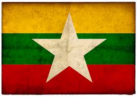 The used colors in the flag are red, green, yellow, white. Grunge Myanmar Flag On Rough Edged Old By Abzee