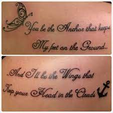 Sisters Tattoos Tattoo Quotes Personalized With A Anchor And Butterfly Sister Tattoos Quotes Quote Tattoos Girls Meaningful Tattoo Quotes