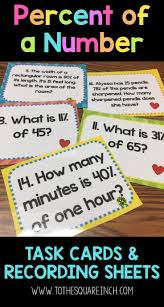 Percent Of A Number Task Cards Task Cards Math Quotes Math Tasks