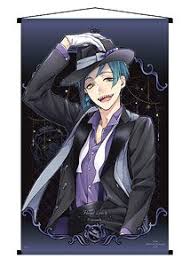 Floyd has turquoise hair, with a longer, darker strand on his right. Disney Twisted Wonderland A2 Long Tapestry 11 Floyd Leech Anime Toy Hobbysearch Anime Goods Store