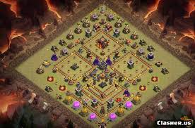 Namun base ini sangat cocok bertahan melawan pasukan darat dan ini kemampuan khusus dari base diatas. Town Hall 9 Th9 5 War Base With Link 7 2019 War Base Clash Of Clans Clasher Us