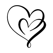 Calligraphic Love Heart Sign Vector Romantic Illustration Symbol Heart Tattoo Designs Heart Tattoo Romantic Illustration