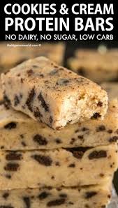 Cookies And Cream Protein Bars No Baking The Big Man S World Recipe Healthy No Bake Cookies Protein Bar Recipes No Bake Protein Bars