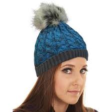 Winter Beanie Ski Warm Knitted Hat Cap With Pom Pom Faux Fur For Ladies  Women