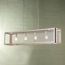 Industrial Modern Island Chandelier Rectangular Light Fixture Rectangular Light Dining Room Light Fixtures