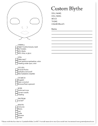 Customizing Blythe Face Up Chart Blythelife Com