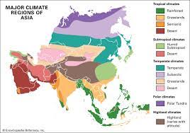 South Asia Climate Map Asia - Climate | Britannica