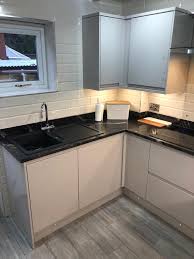 Howdens clerkenwell gloss dove grey 300mm x 720mm full height door. Apd Kitchens Howdens Kitchen Clerkenwell Gloss In Dove Facebook