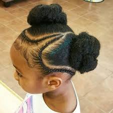 Once the braids are created, they are then overlapped and the wrapped in a bun. Natural Hair Kid Hairstyles Natural Hairstyles For Kids Hair Styles Natural Hair Styles