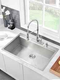 Single basin kitchen sinks wayfair. 30 Drop In Kitchen Sink Vasoyo 30 X22 Stainless Drop In Kitchen Sink Workstation 16 Gauge R10 Topmount Single Bowl Stainless Steel Kitchen Sink Amazon Com