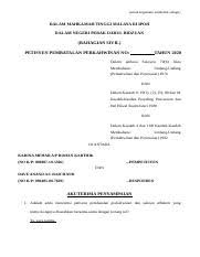 Prepare affidavit draft in word format. 8 Affidavit Penyampaian Docx Untuk Kegunaan Akademik Sahaja Dalam Mahkamah Tinggi Malaya Di Ipoh Dalam Negeri Perak Darul Ridzuan Bahagian Sivil Course Hero