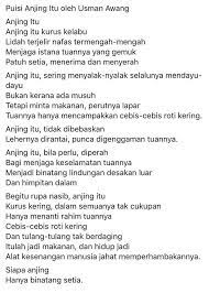 Membunuh mimpi (sebuah pesan untuk mayawati) usiamu menghampiri sunti dara mengibarkan rasa di selendang sutera menyembunyikan malu di bilik terkunci. Fadiah Nadwa On Twitter Puisi Usman Awang Tentang Manusia Berjiwa Hamba Yang Menjunjung Kekuasaan Yang Menindas Selamat Malam Buat Mereka Yang Tidak Pernah Menyerah Kepada Kemunafikan Https T Co Zulfwt7c6g