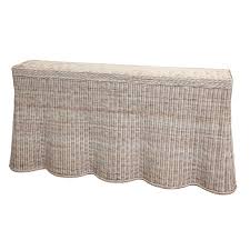 Scallop Console Consoles Storage Mainly Baskets Wicker Console Storage Rattan