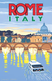 Roma Rome Italie Italia Italy Vintage Travel Posters Retro Travel Poster Travel Posters