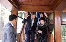 Maybe you would like to learn more about one of these? File Barack Obama And Nguyen Thi Kim Ngan Visiting Stilt House Jpg Wikimedia Commons