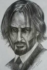 Colored pencil drawing of the one and only Keanu Reeves as Neo from the  Matrix movie :)