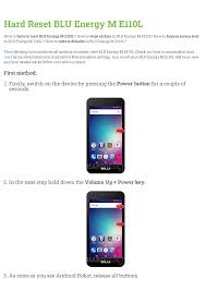 Hard Reset BLU Energy M E110L ...
