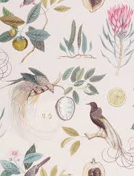 Sanderson Birds Of Paradise Wallpaper Paradesia Orchid Grey Fabric By Sanderson Curtain Fabric Patterns Orchid Wallpaper Sanderson Fabric