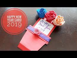 How To Make An Easy Happy New Year Card 2019 Handmade Card For Birthday Anniversary Quicky Crafts Youtube Happy New Year Cards Happy Cards Cards Handmade
