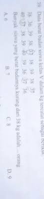 Check spelling or type a new query. Banyak Siswa Yang Berat Badannya Kurang Dari 38 Kg Orangmaaf Fotonya Terbalik Brainly Co Id