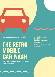 Book our mobile car wash service and forget about the long lines at the local car wash and wasting your time. Free Printable Customizable Car Wash Poster Templates Canva