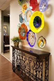 Wall Candy Dish Up Colorful Glass Art Plates Glass Wall Art Blown Glass Wall Art Kitchen Wall Art