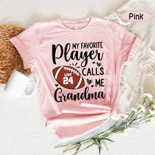 Football Grandma Shirt, Custom Football My Favorite Player Calls Me Grandma  Shirt, Name and Number Football, Football Mom Shirt, Sports Mom