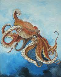 Octopus Art Print By Charlotte Kcp Society6 Octopus Art Octopus Art Print Art