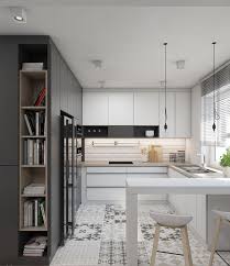 Moderne Kuche In Weiss Und Schwarz U Form Mit Bar Kuchen Design Moderne Kuchenideen Innenarchitektur Kuche