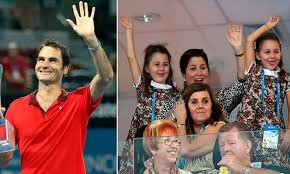 It was tears of joy. Roger Federer S Cute Twin Daughters Cheer Their Father On As He Wins His 1000th Match At The Brisbane International Tennis Tournament Daily Mail Online