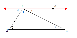 By corollary to the triangle sum theorem, the acute angles of a right triangle are complementary. Angle Sum Theorem