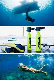 Scorkl Is Lightweight Portable Refillable Via Hand Pump And Gives You Up To 10min Underwater Mit Crowdfu Breathing Underwater Diving Scuba Diving Equipment