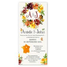 Tous les futurs mariés souhaitent qu'il soit original et à leur image. Invitation Mariage Automne Couronne De Fleurs Chic Et Romantique