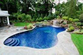 Landscape Home Swimming Backyard Pool Landscaping Ideas 35 Inspiring And Eye Catching With Images Swimming Pool Landscaping Swimming Pools Backyard Custom Swimming Pool