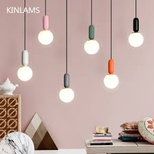 They can also be used to light a vanity in a master suite. Modern Nordic Macaroon Creative Colorful Child Room Pendant Light Kids Bedroom Light Simple Dinn Kids Room Lighting Kids Lighting Bedroom Living Room Lighting