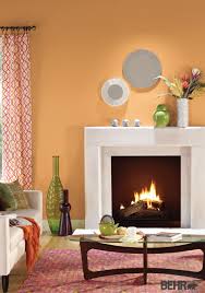 Orange Painted Room Design Inspiration And Project Idea Gallery Behr Living Room Paint Living Room Colors Colorful Living Room Design