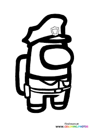 Transformers police car color a4. Among Us Policeman Coloring Pages For Kids