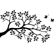 Sticker Papillons Survolant Un Arbre