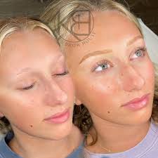 So natural you can't even tell they're ink 🫶🏻 These are nano brows for my  beautiful blonde client. The color will turn a bit cooler/more ashy as it  heals matching her natural