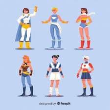 Download Female Superhero Character Collection With Flat Design For Free Female Superhero Superhero Design Superhero Characters