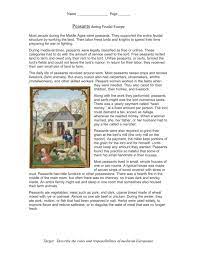 Feudal Roles Reading