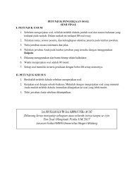 Operasi biner matematika bersama contoh soal dan jawaban. Petunjuk Soal Essay Matematika Masnurul