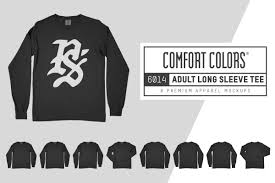 Comfort Colors 6014 Long Sleeve Tee Long Sleeve Tees Comfort Colors Clothing Mockup
