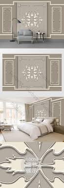 European Golden Plaster Pattern TV Background Wall Decors & 3D Models