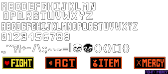 This font (made in fontstruct) replicates the font used for the battle buttons (fight/act/item/mercy) at the bottom of undertale's battle screen. Pixilart Ut Mercy Font Generator By Leobars17