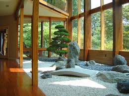 Jardin Zen Interieur Avec Roches Cailloux Et Bonsai Jardin Zen Interieur Jardin Zen Jardin Interieur