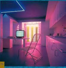 Vaporwave Room 1000 Images About Memphis Group Meets Miami Vice 80s Interior Design Neon Lighting Neon Aesthetic