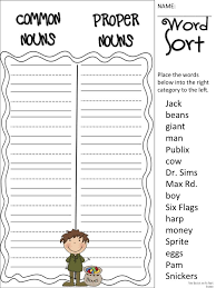 1st Grade Fantabulous Noun Sort 1st Grade Writing First Grade Writing First Grade Reading