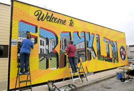 Since murals can be trimmed to fit your space, consider applying one to your stairwell or landing. Artist Completes First Public Art Mural In Franklin Tennessee